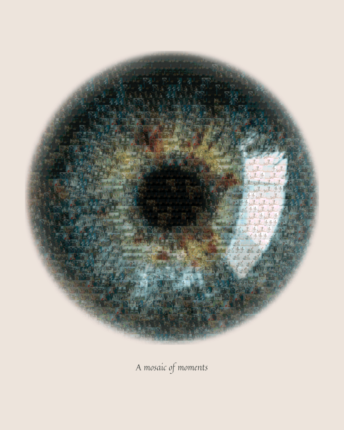 Iris mosaic preview artwork layout on Eye Rizz.